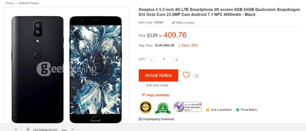 OnePlus 5, ya conocemos todas sus especificaciones y precio 6