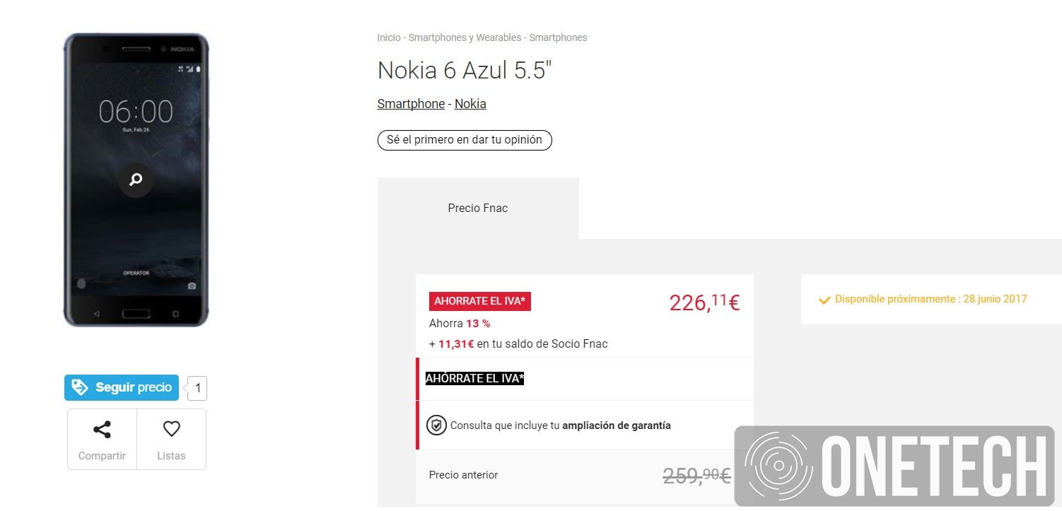 Nokia 6 ya tiene fecha de lanzamiento y precio en España 8