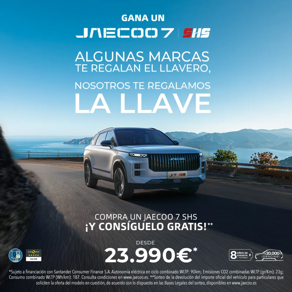 En agosto te puedes llevar un JAECOO 7 SHS gratis. Te contamos cómo En agosto te puedes llevar un JAECOO 7 SHS gratis. Te contamos cómo