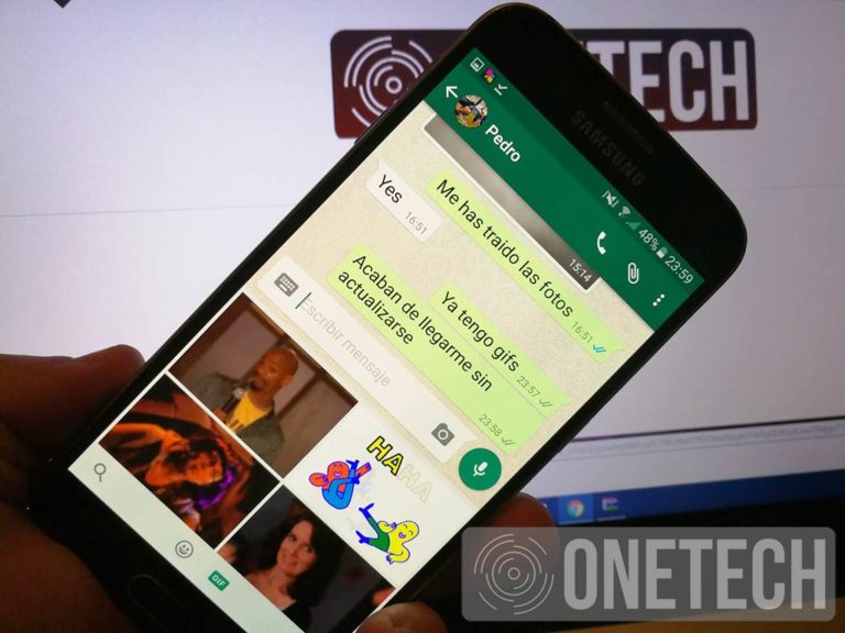 WhatsApp Android con GIF