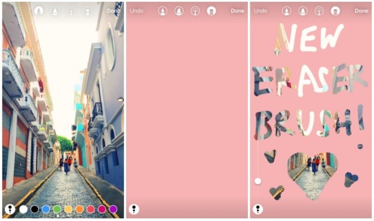 borrar pincel instagram