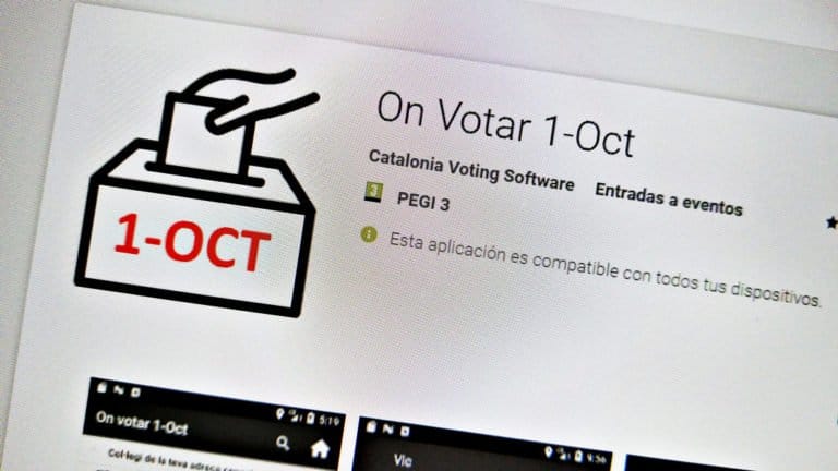 La aplicación «On Votar 1-Oct» del referéndum catalán es retirada de la Google Play