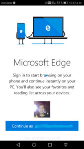 Introducción a Microsoft Edge en Android