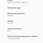 Información del teléfono del Nokia 6.1