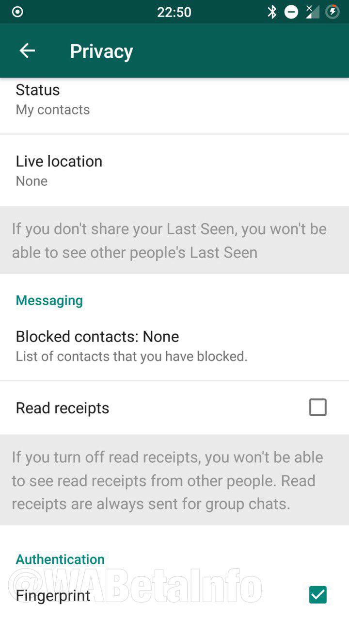 Whatsapp añadirá la autenticación por huella a sus funciones 27
