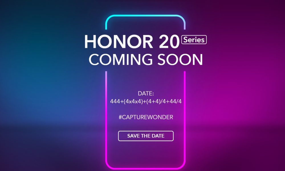 El nuevo Honor 20 se presentará el 21 de Mayo en Londres