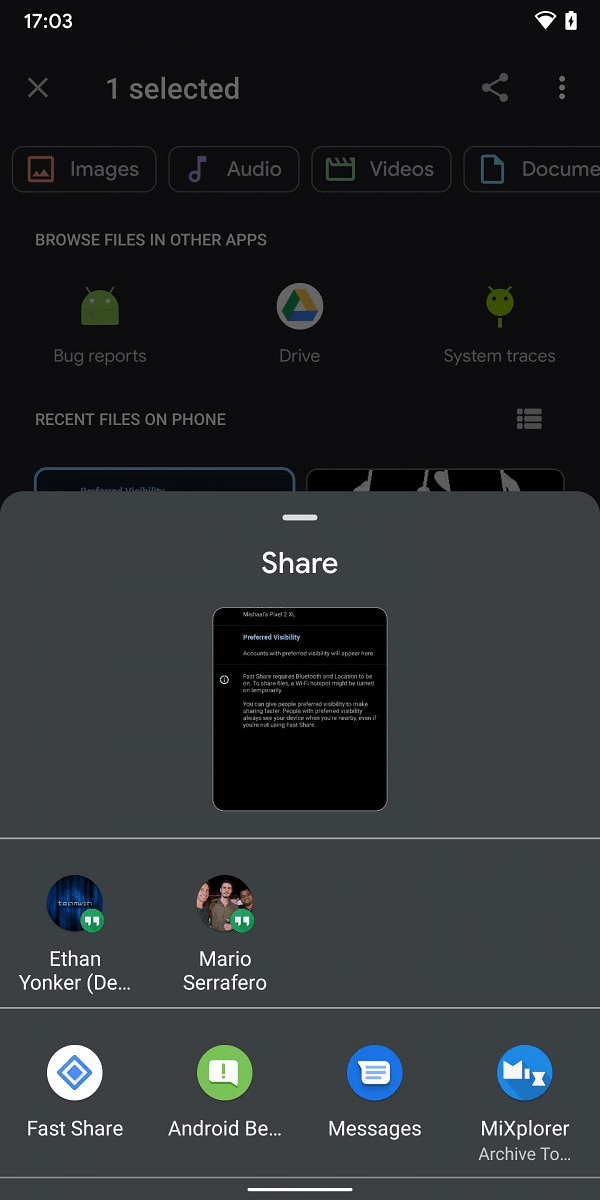 Fast Share Android Q