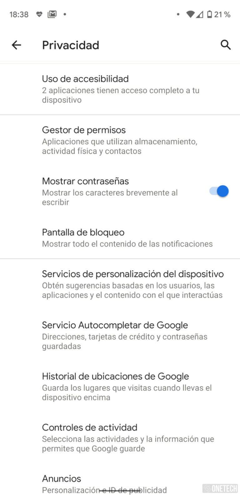 Android 10 mejora su privacidad con borrado de datos del Servicio de Personalización 151