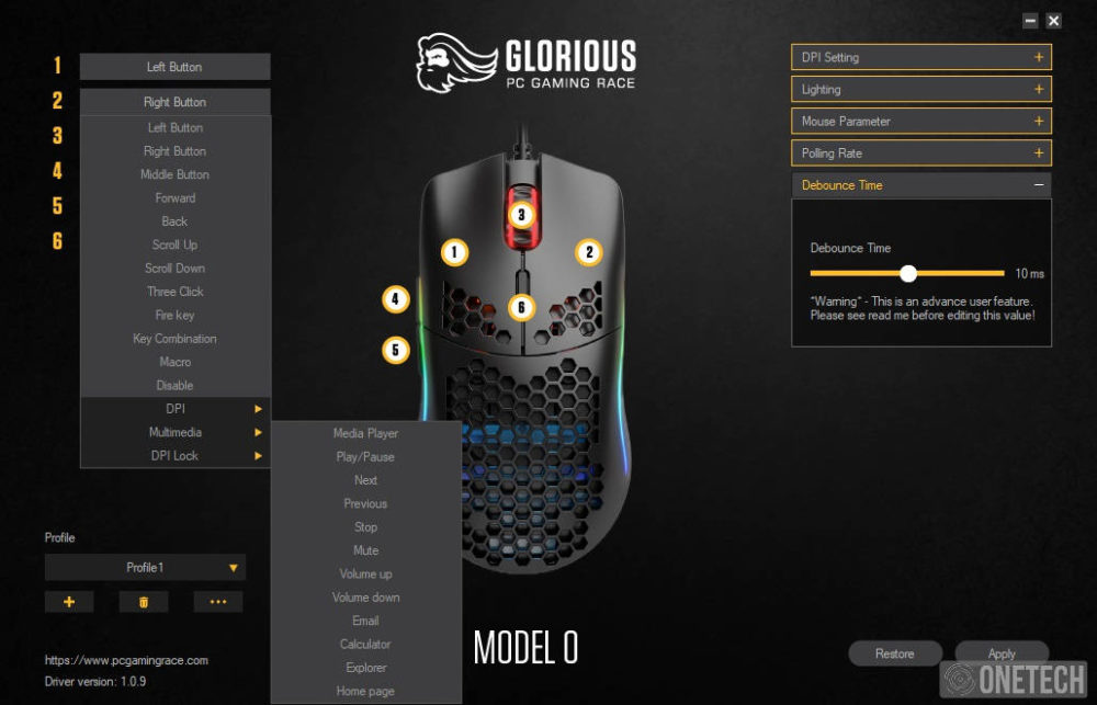 Glorious Model O, un ratón gamer lleno de color y de "agujeros" 40