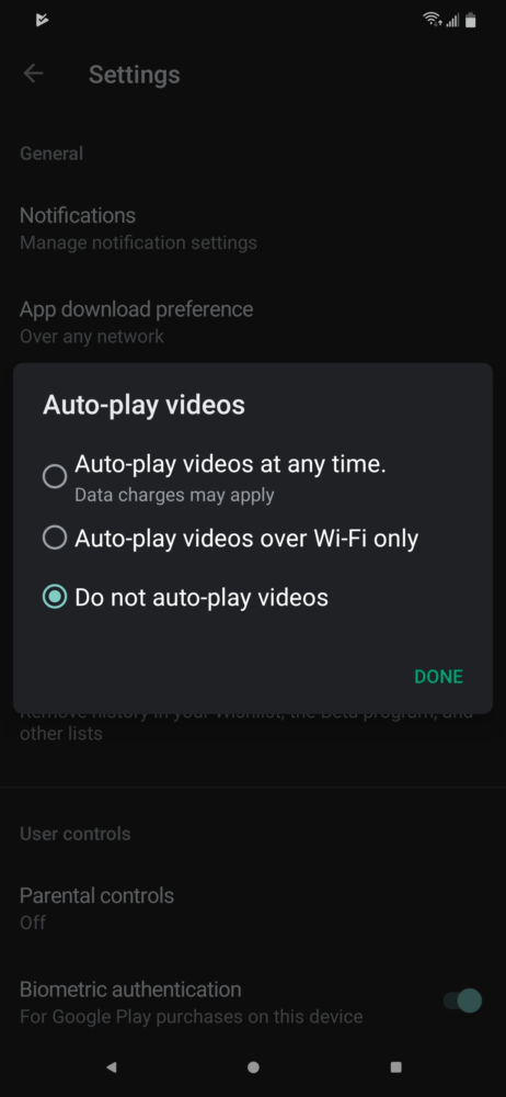 Podremos desactivar la reproducción automática de vídeos en Google Play 7