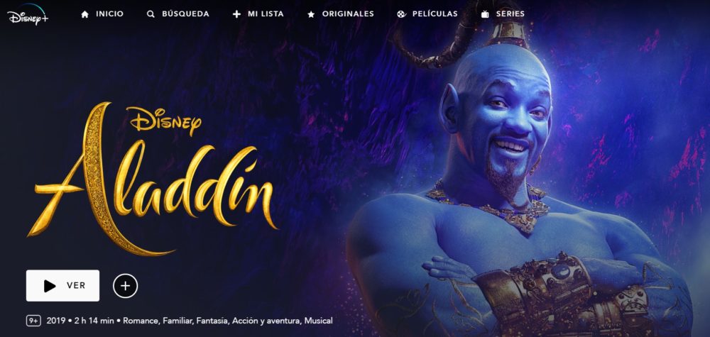 Aladdin en disney plus