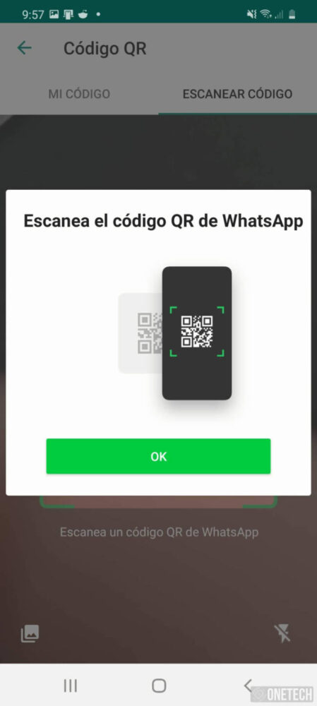 Añadir un contacto con código QR en WhastApp