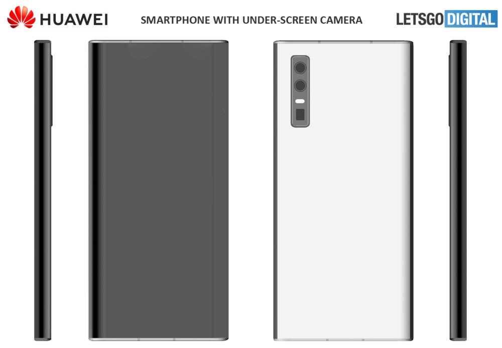 Huawei smartphone con cámara bajo pantalla