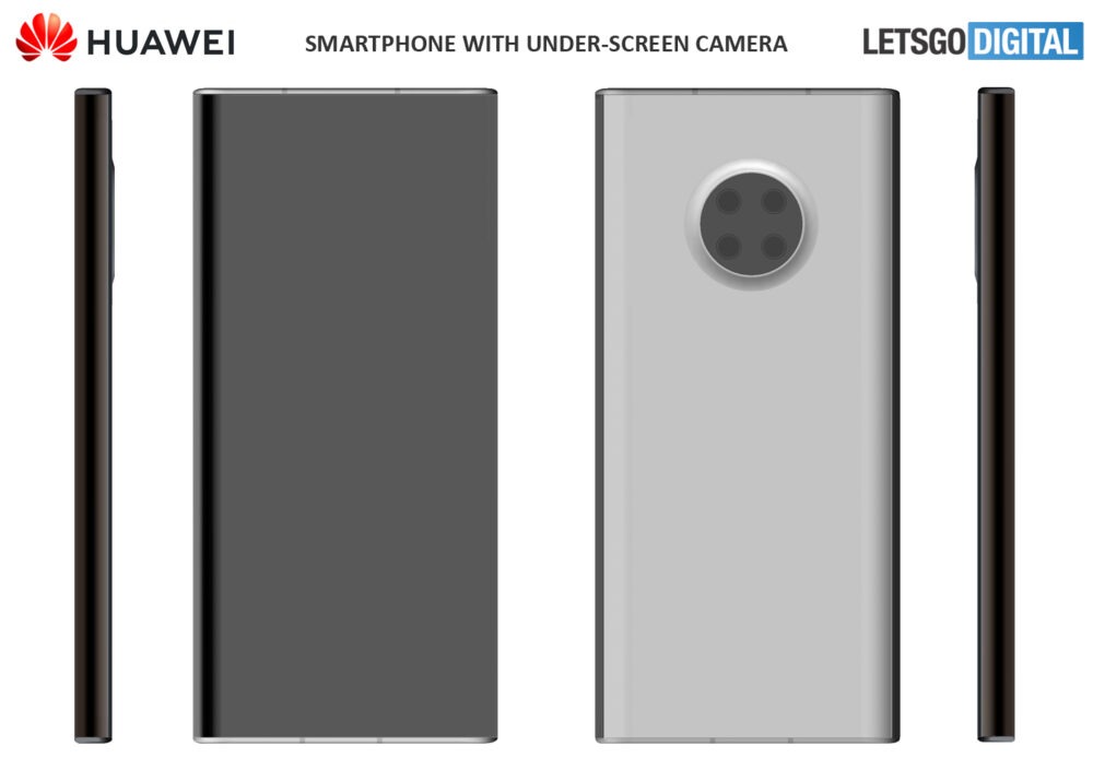 Huawei smartphone con cámara bajo pantalla