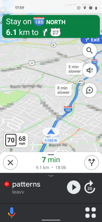 Google Maps prepara una nueva interfaz para usar en el coche 35