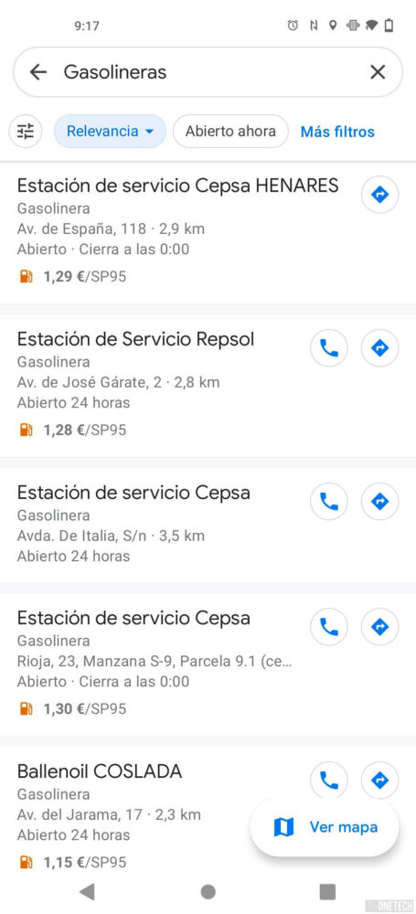 Ya puedes ver el precio de los combustibles de las gasolineras en España con Google Maps 2