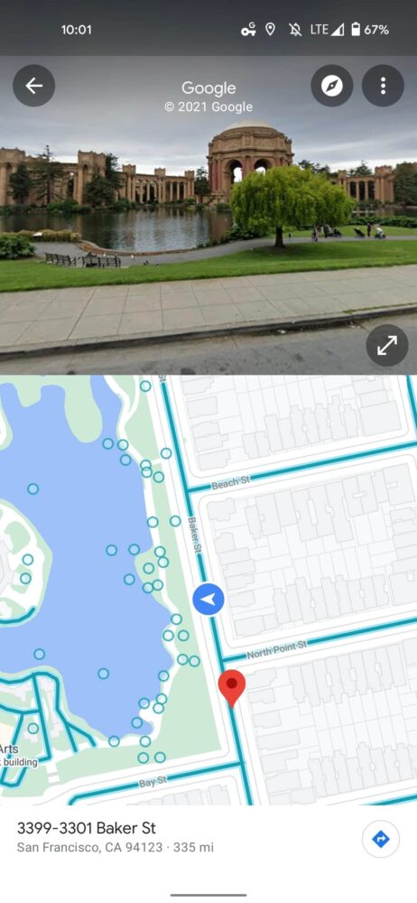 Google Maps añade interfaz dividida para Street View en Android 27