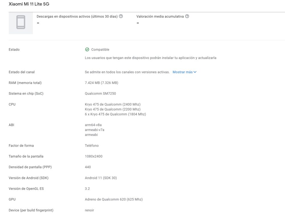 El Xiaomi Mi 11 Lite 5G y varias de sus especificaciones son confirmadas por Google 28