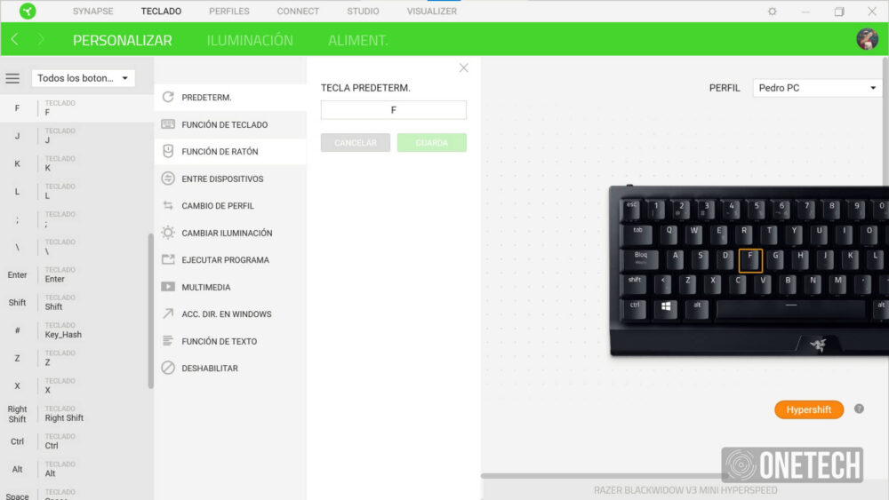 Razer BlackWidow V3 Mini HyperSpeed: teclado compacto e inalámbrico - Análisis 15