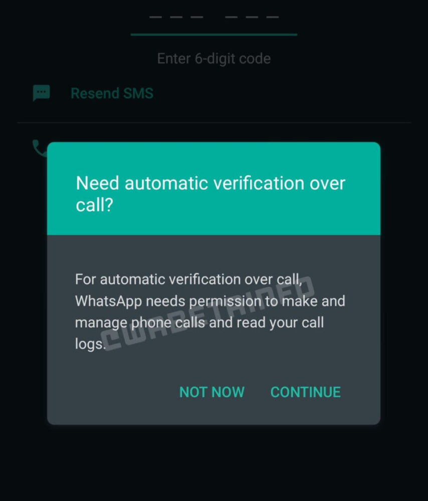 WhatsApp verificará tu móvil automaticamente mediante una llamada 1