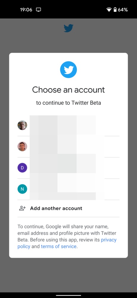 Twitter ya permite iniciar sesión con tu cuenta de Google, pero solo en la beta 26