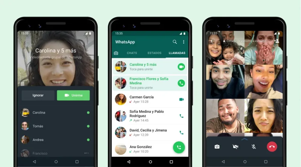 Ya puedes unirte a videollamadas grupales activas en WhatsApp