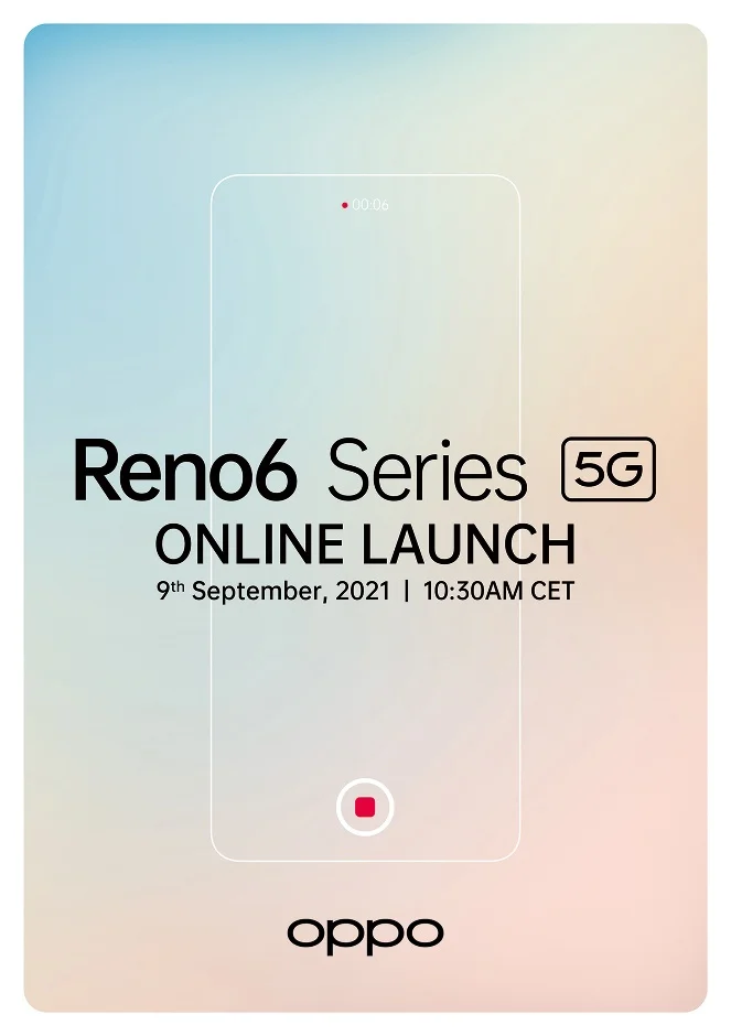 La serie OPPO Reno 6 se presentará en septiembre de forma internacional