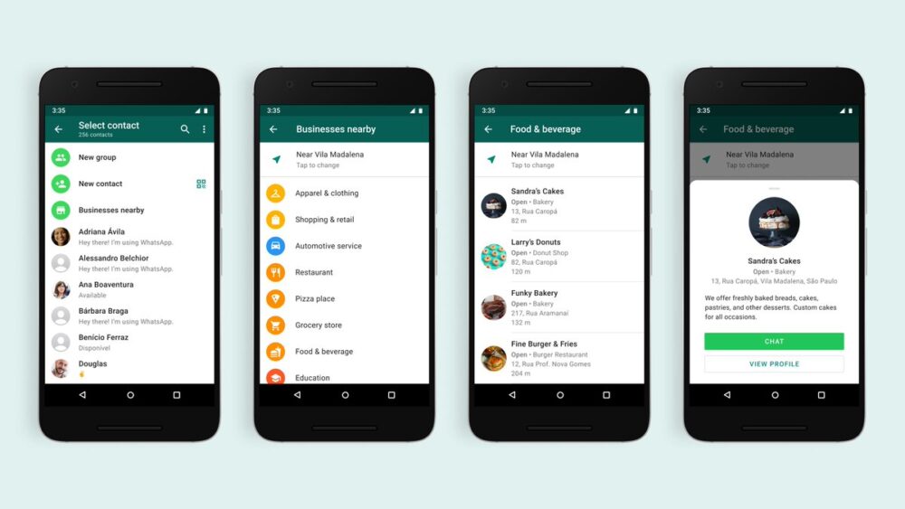 WhatsApp comienza a probar un sistema de directorio de empresas locales