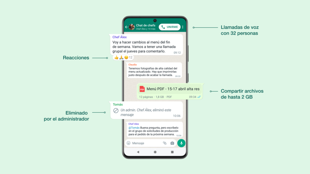 Comunidades, reacciones y otras novedades que llegan a WhatsApp 2
