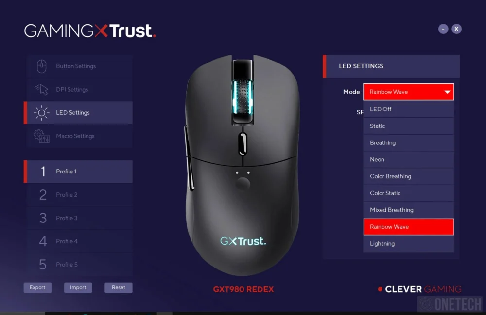 Trust GXT 980 REDEX, un ratón gamer inalámbrico con RGB y 50 horas de autonomía - Análisis 7