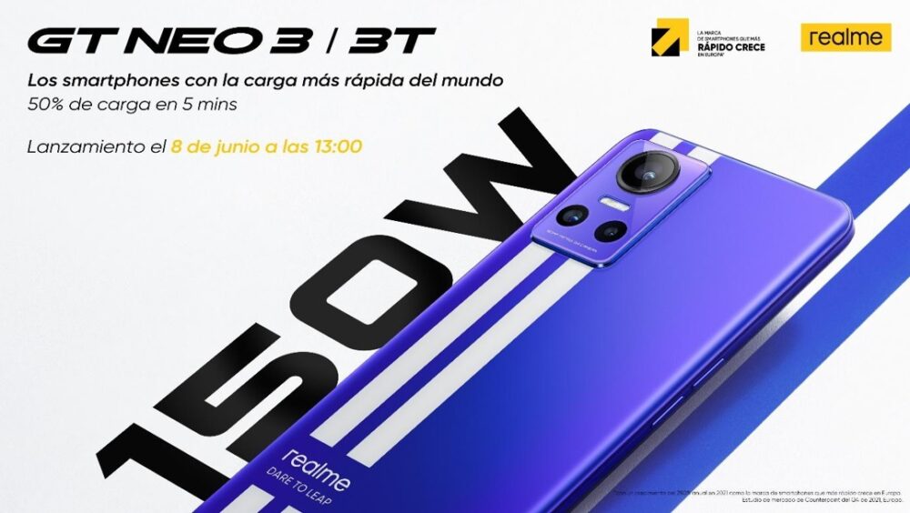 Los Realme GT Neo 3 y GT Neo 3T ya tiene fecha de lanzamiento en España 1