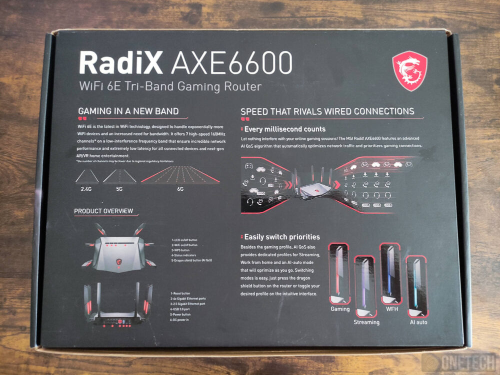MSI RadiX AXE6600, router gaming con WiFi 6E Tri-Band - Análisis 2