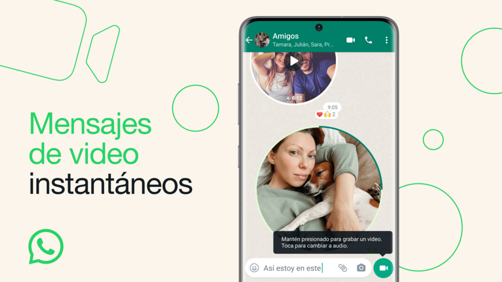 WhatsApp presenta los mensajes de video instantáneos