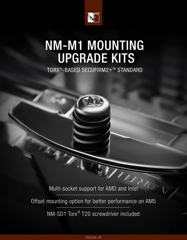 Noctua lanza sus nuevos kits de montaje multisocket NM-M1 con SecuFirm2+ 28