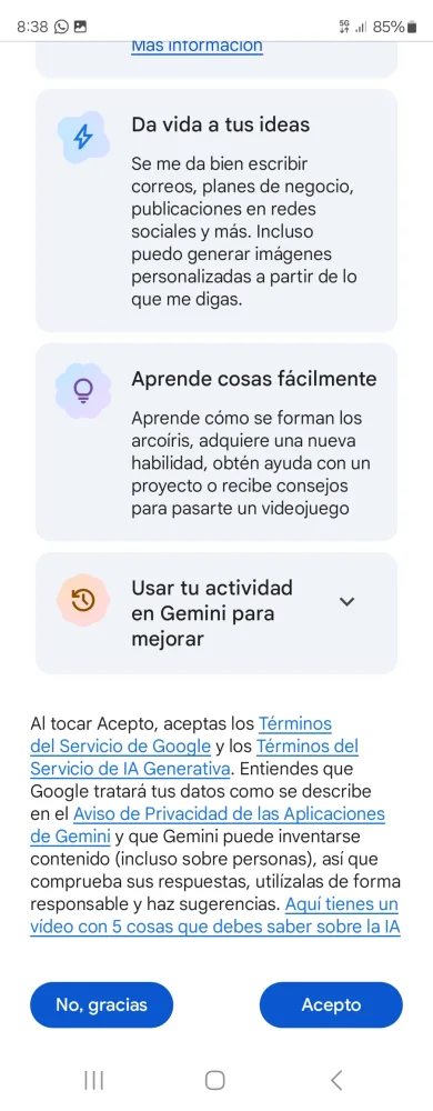 Gemini ya está disponible en España y otros mercados 31