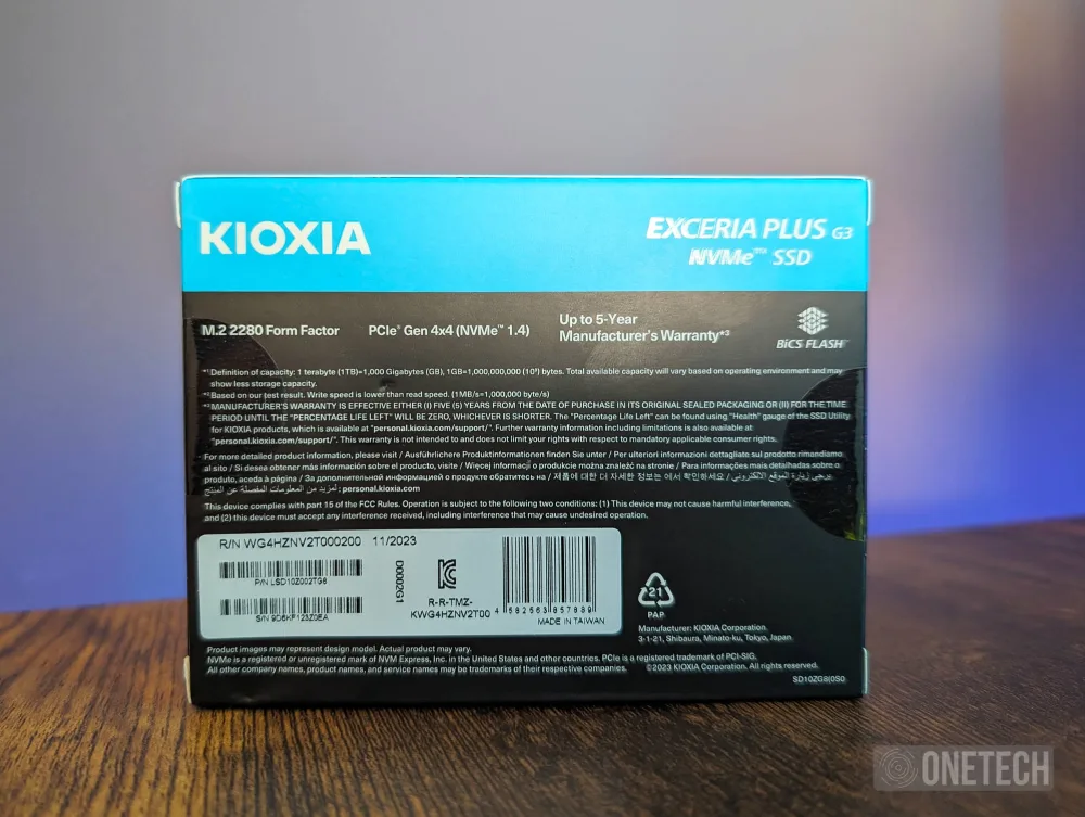 Kioxia Exceria Plus G3, SSD NVMe PCIe 4.0 - Análisis 479