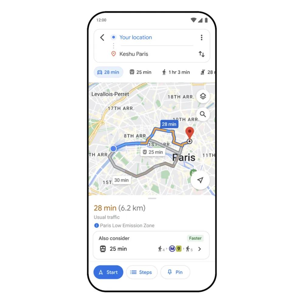 Google Maps añade nuevas funciones para que te olvides del coche 29