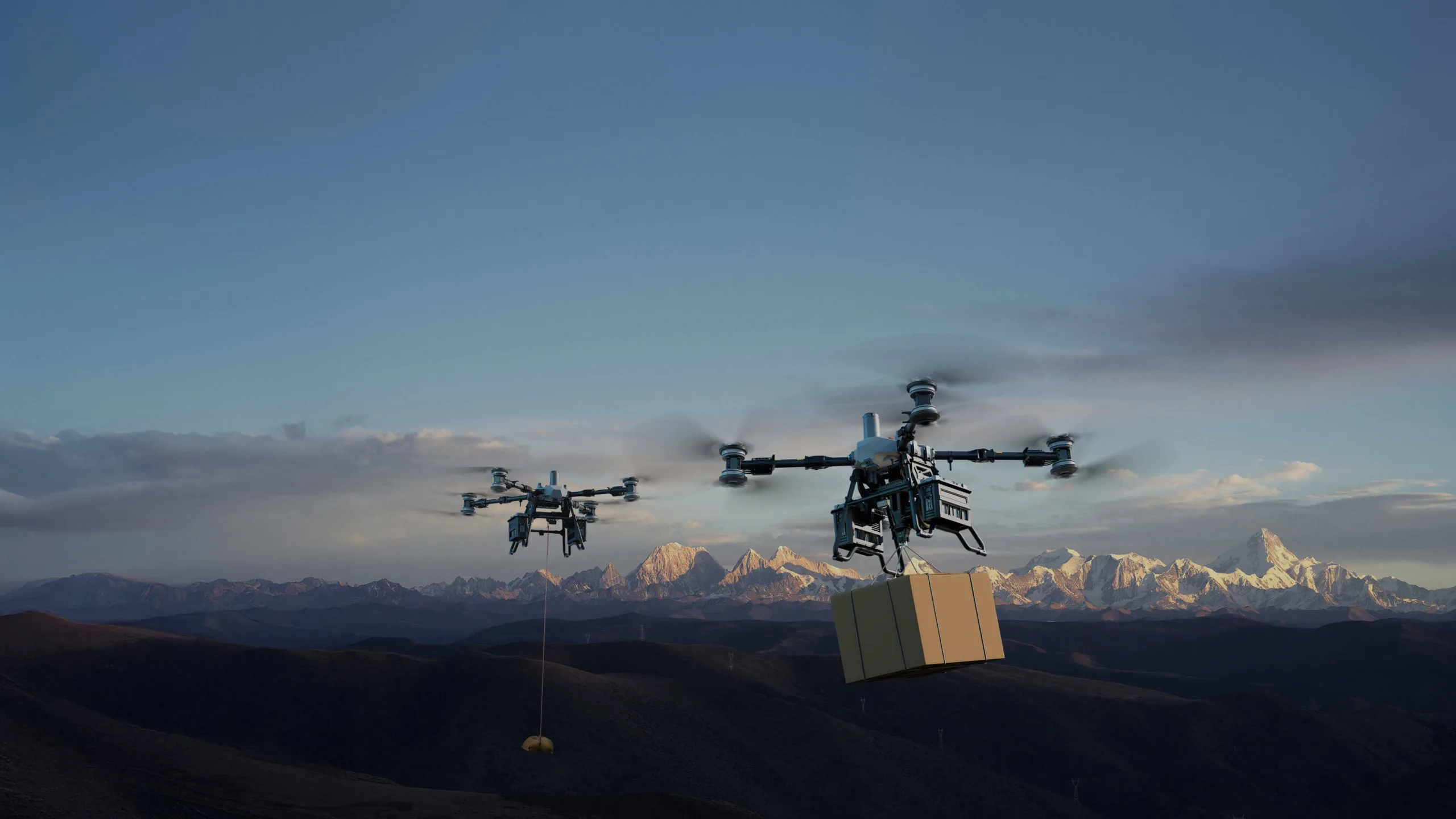 DJI FlyCart 100, el dron que sobrevuela montañas y es capaz de cargar hasta 100 Kg DJI FlyCart 100, el dron que sobrevuela montañas y es capaz de cargar hasta 100 Kg