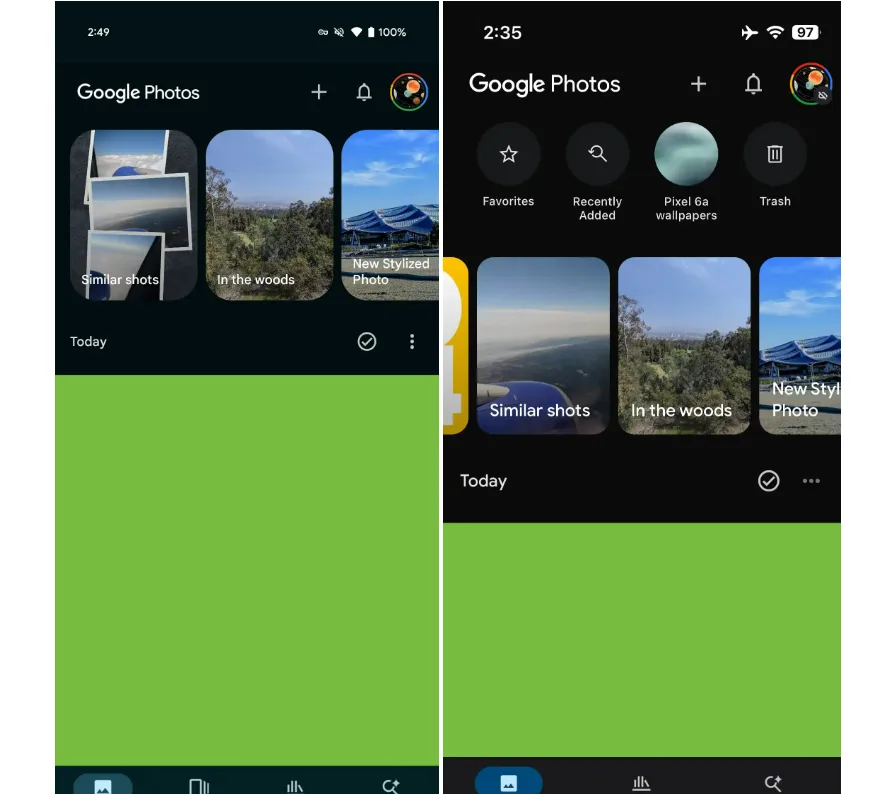 Google Photos prueba una nueva fila de accesos rápidos Google Photos prueba una nueva fila de accesos rápidos