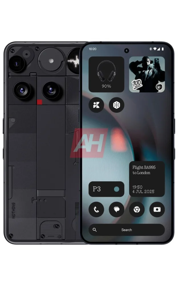 Nothing Phone 3, su sorprendente diseño queda revelado en renders Nothing Phone 3