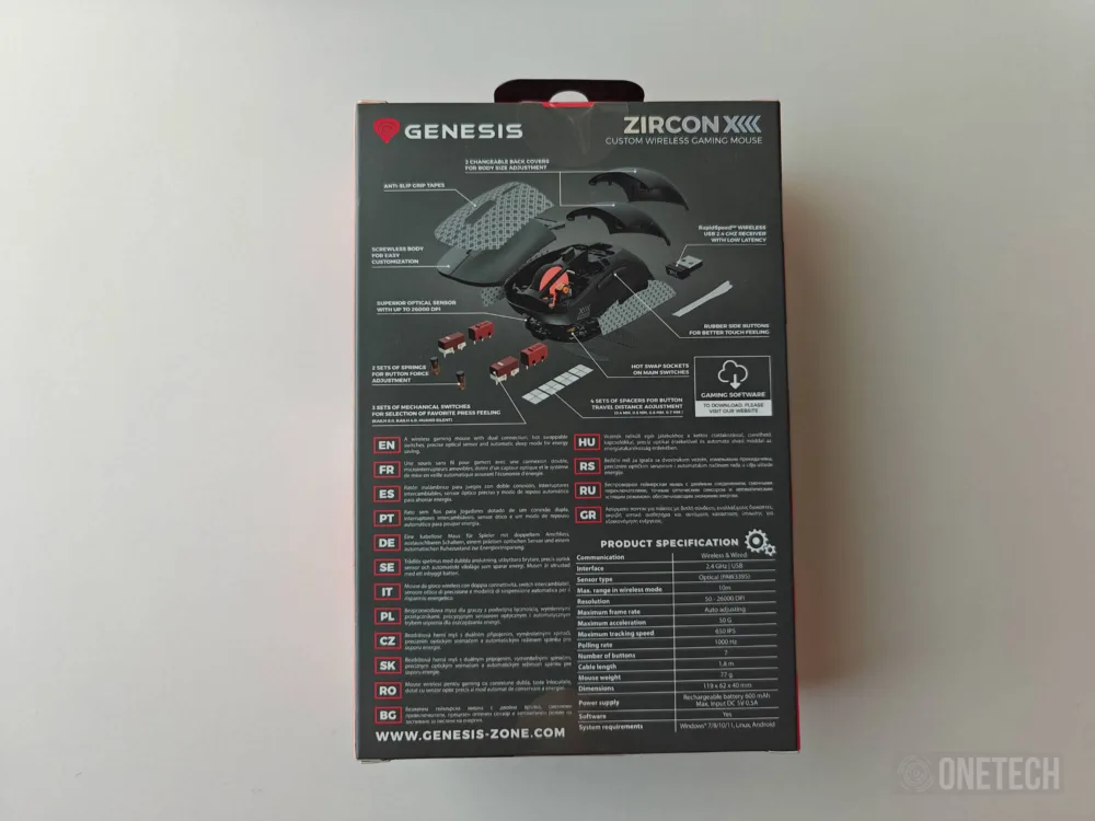 Genesis Zircon XIII, un ratón desmontable y personalizable de precio asequible - Análisis