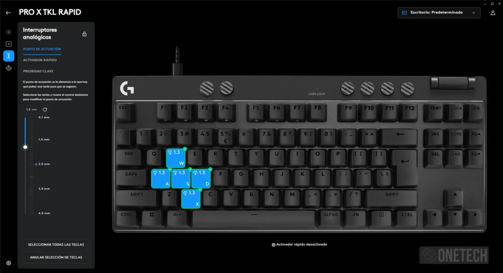 Logitech G Pro X TKL Rapid con switches ajustables - Análisis