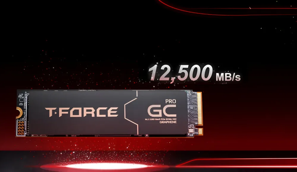 TEAMGROUP presenta su nueva SSD T-FORCE GC PRO PCIe 5.0 con hasta 12.500 MB/s