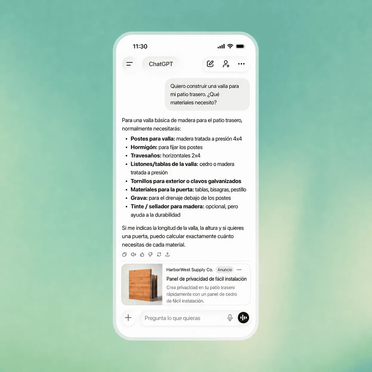 Los anuncios llegan a ChatGPT