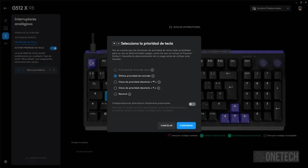 Logitech G512 X: el teclado que te permite usar interruptores mecánicos y análogicos juntos - Análisis