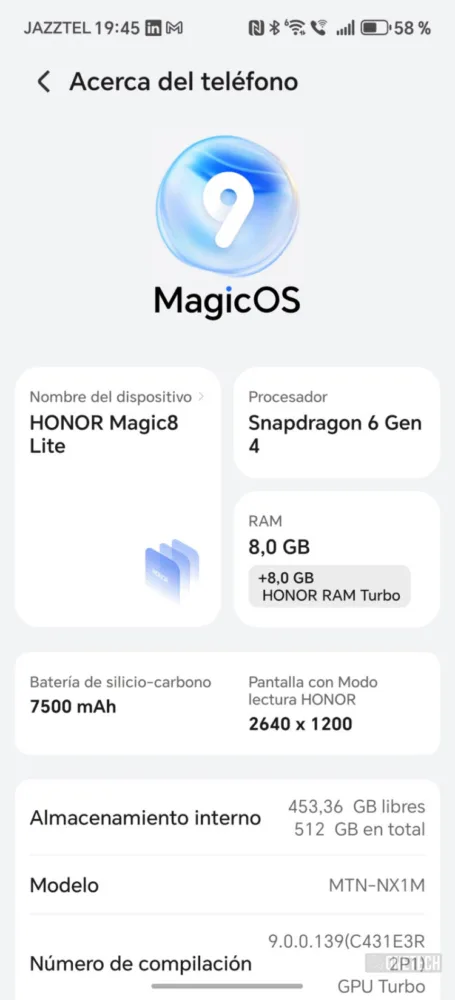 HONOR Magic8 Lite, la gama media tiene un nuevo rey en autonomía - Análisis
