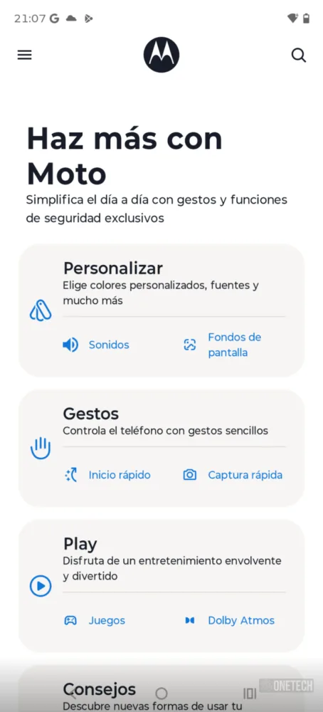 Motorola Signature: la prueba de que un teléfono ultrafino, no significa tener que renunciar a nada - Análisis Motorola Signature: la prueba de que un teléfono ultrafino, no significa tener que renunciar a nada - Análisis