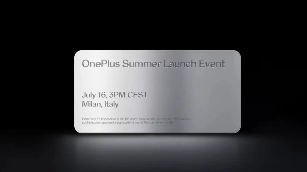 OnePlus anuncia un evento para el 16 de Julio destacando el uso del metal