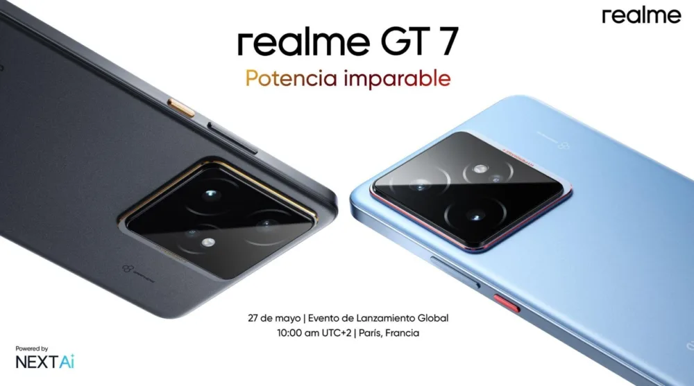 El Realme GT 7 se presentará de forma mundial el 27 de Mayo El Realme GT 7 se presentará de forma mundial el 27 de Mayo