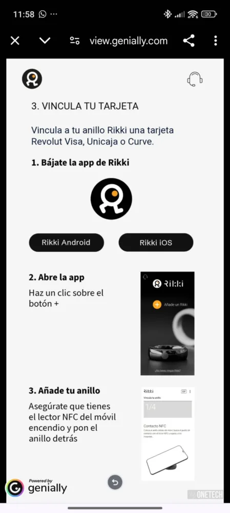 Rikki, olvídate de teléfonos o cartera y paga "con un dedo" - Análisis Rikki, olvídate de teléfonos o cartera y paga "con un dedo" - Análisis